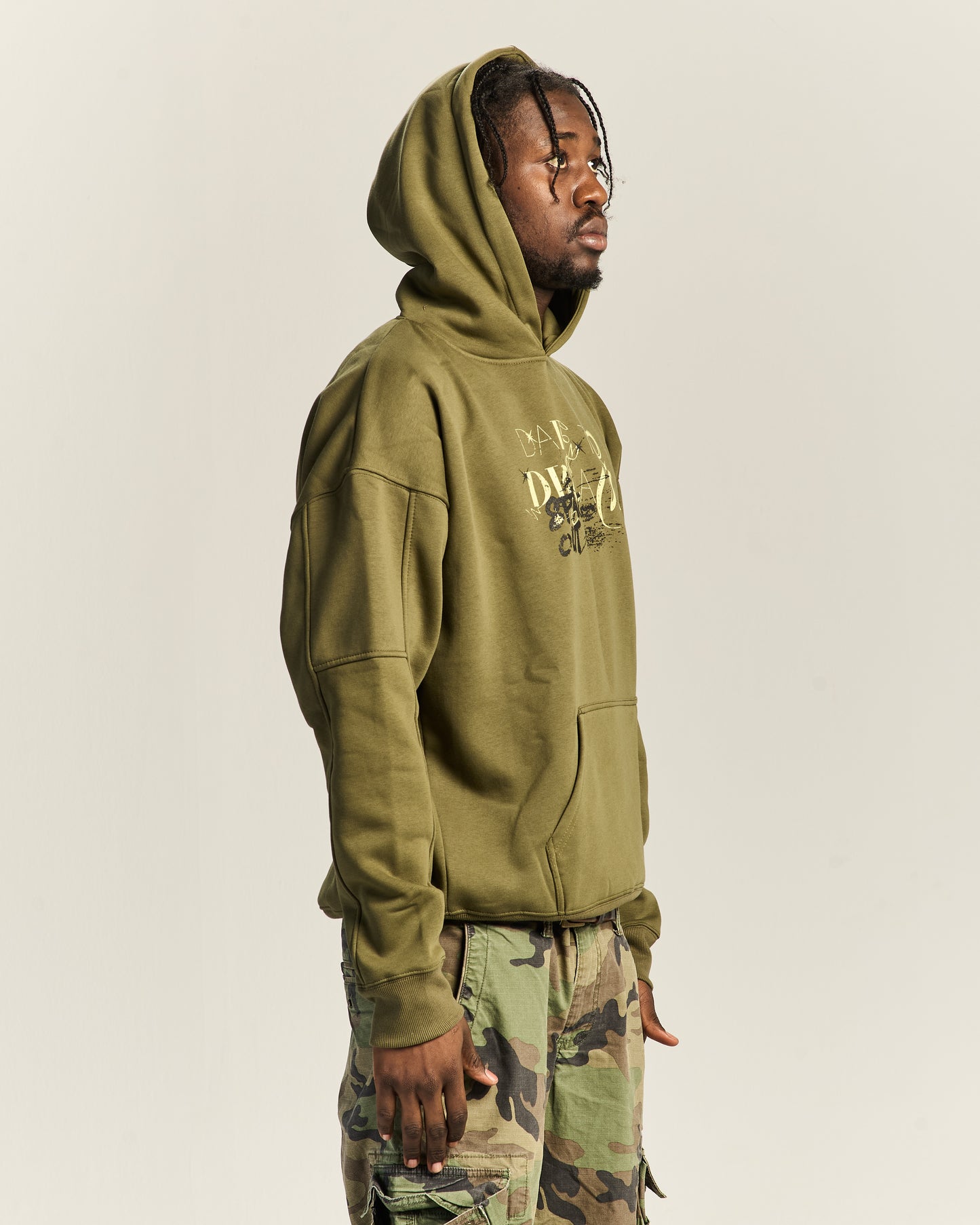 Dare to Dream Army Green Hoodie